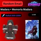 [Anime Vanguards] Madara + Memoria Madara Reroll 500-1000 LV50 0