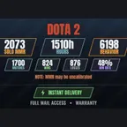 [8 Games][DOTA 2 | 1510h | 2073 SOLO MMR | 6198 BEHAVIOR | 1700 GAMES][CS2 PRIME] Days Gone