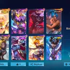 162 Skins | 86 Heros | WR LING GOOD| Karina KOF | Beatrix Prime | Saber, Hayabusa Luckybox | Fanny P, Ace | Renowned V