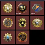 150USD INVENTORY - 13 MEDALS - 5 EUR BALANCE - PREMIER READY