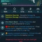 [MODDED PEARL] L50 HANDCANNON (RADIATION) - 998K DPS - 77 ACC - 9.1 FIRE RATE - 0.4S RELOAD - RICOCHET - INSANE!