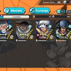 [4505][IOS+ANDROID] 6 EX META - Light Luffy B4252 + Garp + Saturn + Law + Kuzan + Roger , Support 156 , Good Medal