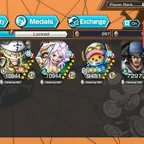 C4750 [ Android Only ] 5 EX - CAN 5 MAX - Bonney + Light Luffy + Whitebeard + Kuzan + Yamato , 2055 gems Android + 1879 