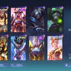 PL791|Lvl 35|6 EMBLEM MAX|122 SKIN|69 HIGH WR|71 HEROES|4 EPIC SKIN|BADANG SAINTSEIYA|GAARA VALE|FANNY P.ACE|EPIC S41