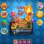PREMIUM [] MAX 5 [] ARENA 21 [] 0 ELITES [] 5 EVO [] 8027 TROPHIES [] XP41 [] 43 EMOTES [] INSTANT  