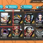 C4896 [ ANDROID ONLY ] 9 EX META - Bonney B52.52 + Light Luffy B51.52 + Warcury B30.52 + Oden + Peter + Roger + Akainu 