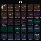 NA - LVL 84 - Unrank - 15 Knifes - 69 Skins ( 97,275 VP) Elderflame Vandal, Ion Karambit, RGX 11z Pro Blade, Recon Balis