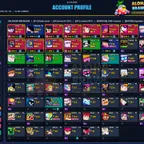 104 SKINS | 35.494 TROPHIES | 76 BRAWLERS | 9 HYPERCHARGED | 11 MAXED BRAWLERS | 16 PRESTIGE | 20 BUFFIES