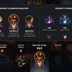 SEVER [ NA ] - 576 LVL  - GOLD LAST RANK - 295 SKINS - FULL CHAMP [ 364639 BE - 66 RP ] - FULL ACCESS (110 MYTHIC ESSES)