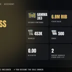 EOD | EU | LVL 3 | Gamma 3x3 | PvE | 57h | Stash 6.8M RUB | 453K RUB + 500 EUR + 1K USD | Full Access
