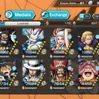 [4450][IOS+ANDROID] 10 EX - Garp + Kaido + Sabo + Kuzan + Roger + Big Mom + 2 Yamato + Lucci , Support 145 , Good Medal