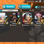 [4641][IOS+ANDROID] 6 EX META - Roger B52.52 + Light Luffy + Akainu + Roger + Blackbeard , Support 150 , Good Medal
