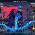 RSL 268 Lvl 48 Ninja L60 Wixwell L60 Artak L60 445K Power 409 Shards Lady Mikage Fusion 878K Silver