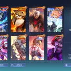 🔥HIGHEST RANK-210 MEGA -3 ACCOUNT🔥EXQUISITE-26 GRAND-17 LEGEND-2 ZODIAC-11||SKINS- 509 || HEROS -132 || WINRATE-56 ||