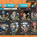 C4841 [ ANDROID ONLY ] 6 EX - Can 6 MAX - Kuzan + Blackbeard + Law + Garp + Roger + Oden , 3883 gems Android + 5574 frag