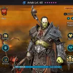 RSL1114 //Starsage Mythical/ Gnut/ Bayek/ Ninja/ Artak/ Ezio Xenomorph/ 1.52M power/ 1539 shards
