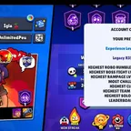 [LEGENDARY RAREST] | LEGACY R35 BRAWLERS | R35 PIN 60000 TROPHY | 80 MAX HYPERCHARGED | 400 SKINS | Instant Delivery