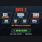 [3 Games][DOTA 2 | 505h | 831 SOLO MMR | 1589 BEHAVIOR | 449 GAMES]