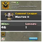 Rare Level 18 name change clan || master 2 || clan capital 10 || warlog 46-1 only 1 loss || 23 win streak ||fnf clan