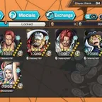 IOS Android - Level 34 - EX 8 - Luffy - Shenks Red - Sabo - Yamato - Tech - Zefir - Shenks Kamo Sary - Code1589