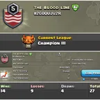 Level 5 clan || champion 3 || warlog 14-9 || name - THE BLOOD LINE