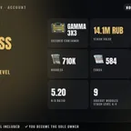 EOD | NA | LVL 16 | Gamma 3x3 | PvE LVL 14 | 1320h | Stash 14.1M RUB | 710K RUB + 584 EUR + 1K USD | Full Access