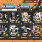 [4448][IOS+ANDROID] 8 EX - Garp + S-Snake + Yamato + Kuzan + Lucci + 2 Kaido + Roger , Support 151 , Good Medal 