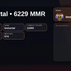 DO1099 // Immortal+6229 MMR+8585 behavior+12000 conduct+574 matches+125 skins:1 ARCANA+1 PERSONAS