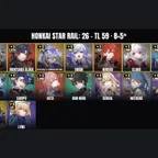 [ALL DEVICES] [Asia] TL 59 | 26 Characters | 8 5-Star | Mortenax Blade | Boothill | Acheron | Silver Wolf LV.999