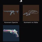 EU - LVL 38 - Unranked - 1 Knife - 3 Skins (7,725 VP) Kuronami Spectre, Kuronami no Yaiba