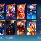 [IOS/ANDROID] CEL LVL 96 | 133 HEROES | 579 SKINS | MEGA 2 | IN DEMAND SKINS | 3 LEGEND - JJK GOJO MELISSA - ARGUS STARW