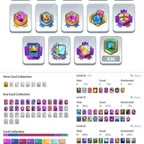 (23 Evolution ) 9 New Cards LvL 16 Maxed --30 Elite -97 PreMax - 17x Kt Skins -- 178 Emotes --15 King Tower-- 11.5K Tr