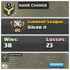 Level 5 name change clan || silver 2 || warlog 38-23