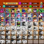 31K Trophies | 49/107 Brawlers | 4 Max Brawlers - 3 Hypercharges | 41 Skins | 114 Pins | 146 Icons | 52 Sprays