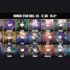 [ALL DEVICES] [Europe] TL 60 | 33 Characters | 14 5-Star | Phainon | Gepard | Cyrene | Castorice | Acheron | Feixiao