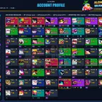 99 SKINS | 26.841 TROPHIES | 74 BRAWLERS | 5 HYPERCHARGED | 6 MAXED BRAWLERS | 6 PRESTIGE | 19 BUFFIES