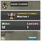 Level 3 name change clan || master 1 || war log 12-1