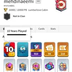 LEVEL 64 | TROPHIES 10000 | (11 EVO CARD)-(3 CARD LVL16) | 10 YEARS PLAYED | 129K GOLD | CR411