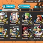 C4799][ IOS+ANDROID  4 EX - Shanks Light + Whitebeard + Yamato + Roger , Support 146 , Good Medal