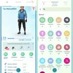 [A1049] LVL 54 | 14 Shiny | 4 Legendary | 14 can evolve | 1 Hundo | 1 shiny Legendary | 1 .3million Stardust | 2 shadow|