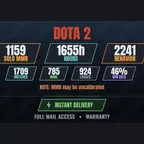 [18 Games | 224 USD][DOTA 2 | 1655h | 1159 SOLO MMR | 2241 BEHAVIOR | 1709 GAMES][CS2 PRIME] Divinity: Original Sin 2