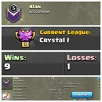 Level 5 name change clan || crystal 1 || clan capital 5 || warlog 5-1 || nice tag 2GGGP888R