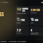 EOD | NA | LVL 7 | Gamma 3x3 | PvE LVL 5 | 324h | Stash 9.5M RUB | 718K RUB + 500 EUR + 1K USD | Full Access