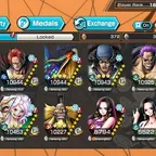 C4673 [ Android ] 6 EX META - Bonney + Marcus Mars + Kuzan + Shanks + Zephyr + Roger , Bfs Kaku + Sengoku , 3109 Gems An