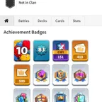 XP-83 ! EMOTE 418 EVO 34 HERO 7 ! CARD 53 MAX 15 LVL 112 MAX ! LEGENDARY 139 BADGES BANNER 303! TOWER SKIN 50! OLD EMOTE