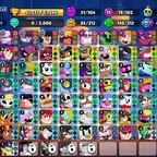 61K Trophies | 102/107 Brawlers | 19 Max Brawlers - 17 Hypercharges | 274 Skins | 572 Pins | 467 Icons | 257 Sprays