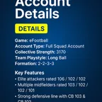 eFootball Account 🔥 Collective Strength 3170