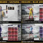 S7 Beard RP Only | Light Blue Jersey | One-Punch Man Saitama Set | Jujutsu Kaisen Megumi | Full Access
