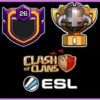 🌟RARE ESL CLAN LEVEL 26 CC10 MASTER LEAUGES 🌟 PEKKA ATTACK | HIGH WAR WINS 415 BEST ENGLISH NAME ACTIVE FAST DELIVERY