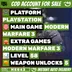 PlaystationMW3 Level 58 Ranked Ready 5 Guns Max | PSN XBOX STEAM BT Linkable | Activision Acc... ! MKG42